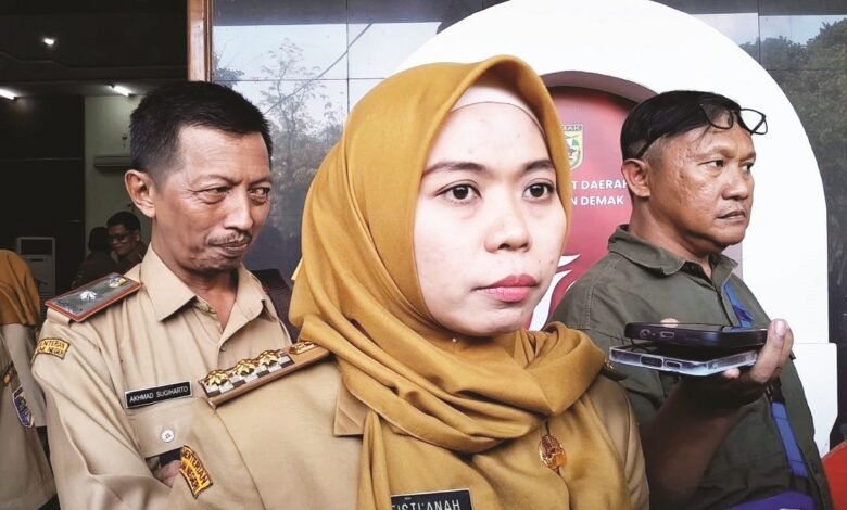 Bupati Demak = Eisti’anah saat diwawancarai soal progres Sekolah Rakyat di Demak. (Lingkartv.com)