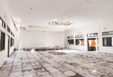 Nampak dalam Gedung Riptaloka Kabupaten Grobogan, Jawa Tengah yang sedang tahap perbaikan. (Lingkartv.com)